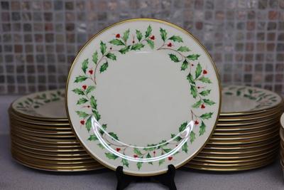 LENOX Holiday Set - (6) Soup Bowls, (6) Fruit Bowls, (3) Condiment/Candy Bowls, (27) Dinner Plates