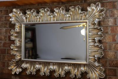 Lavish Silver Acanthus Leaf Wall Mirror