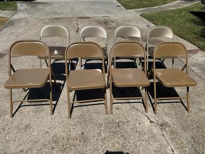 8 Metal Folding Chairs