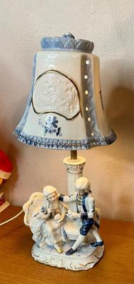 1920â€™s Victorian porcelain lamp
