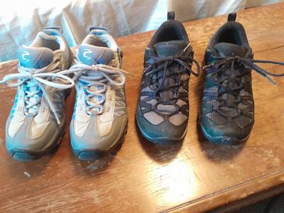 Two pair of Women's shoes Cannondale size 7 Merrell size 8