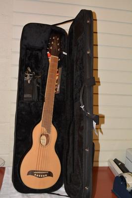 WASHBURN Rover Travel Guitar with Case, Accessories