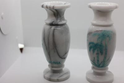 8" Marble Vases From Hawaii