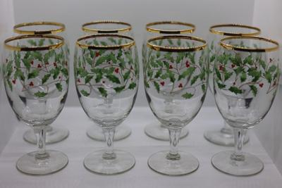 LENOX Holiday - Set of (8) Goblet Glasses