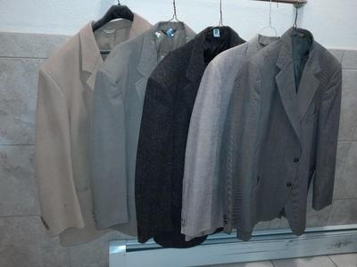 Five suit coats Huntington, 42L, Handwoven Donegal tweed, Joslins and more brands