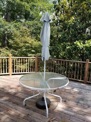 Patio Table and Umbrella