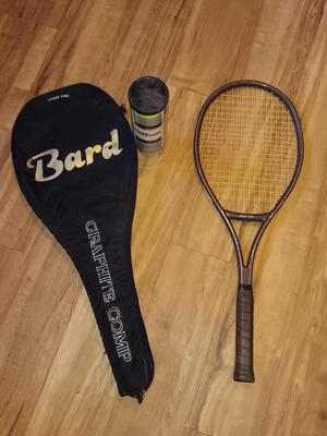 Bard Graphite Comp Tennis Raquet with case and balls