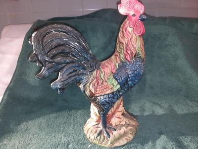 12" ceramic rooster