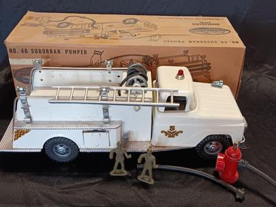 Immaculate for its age 1950's in the box White Tonka No. 46 Suburban Pumper Truck