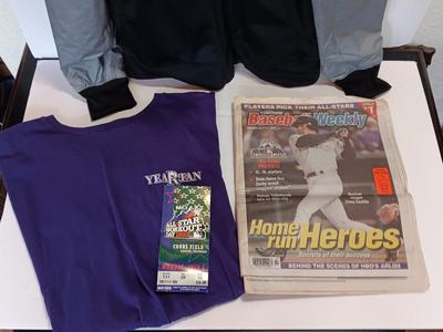 Colorado Rockies Apparel with Colorado Rockies All-star Workout 1998 ticket