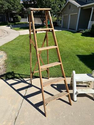 6 FT LADDER AND A STEP STOOL