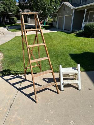 6 FT LADDER AND A STEP STOOL