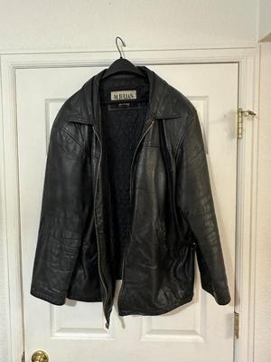 MEN'S XL LINED LEATHER JACKET