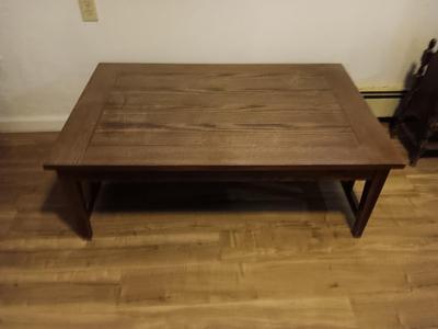 Wood coffee table