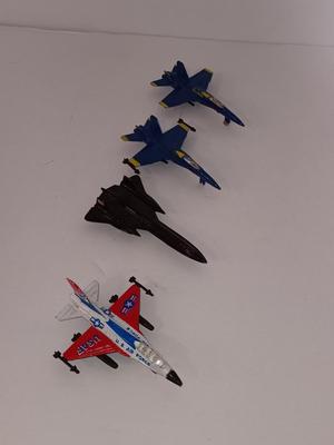 Four vintage Metal toy Airplanes Matchbox - Zee Zylmex -