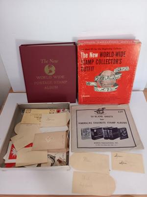 The New World-wide Stamp Collector's Outfit with Stamp Collection