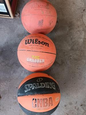 Three basketballs - Mikasa - Wilson & NBA