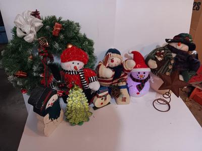 Snowman collection Christmas cheer! With color changing Snowman