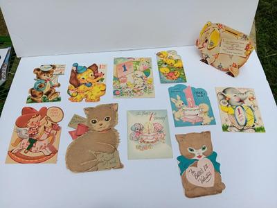 Vintage 1ST birthday boy greeting cards - Fairbanks - Hallmark - Rust Caft and more