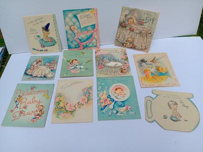 Vintage Congratulations baby boy cards