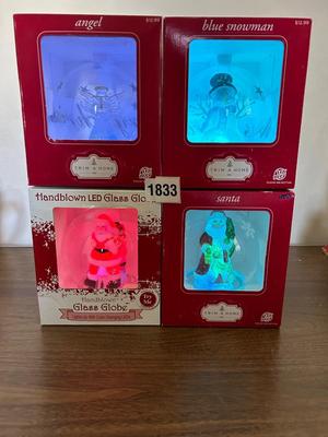 Light up collectable snow globes