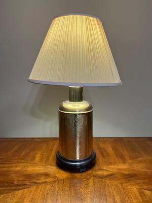 Brass Etched Panel Table Lamp