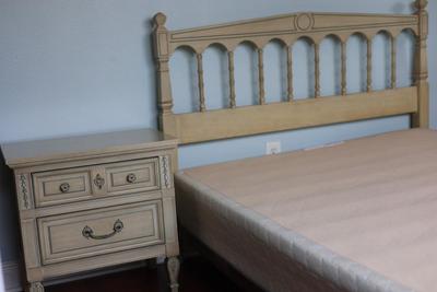 Double Bed Frame W/ Box Spring & Night Stand By DIXIE