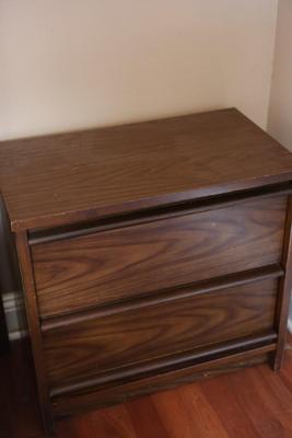 Double Bed Frame W/ Mattress & Nightstand
