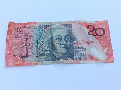 Australia and its territories 20 bill note legal tender.