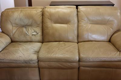 Vinyl/Leather Couch By Lane(See Description)