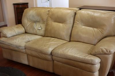 Vinyl/Leather Couch By Lane(See Description)