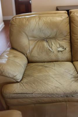 Vinyl/Leather Couch By Lane(See Description)