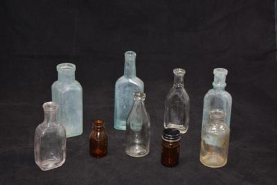 Lot of Vintage Glass Medicine Bottles