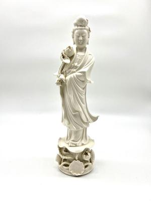 Vintage Chinese Blanc De Chine Buddhist Kwan Yin *Read Details