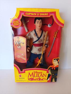 Disney Captain Li Shang from Mulan doll never taken out of the box - 18897