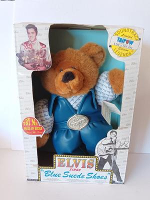 Taipow Elvis Presley Blue Suede Shoes Plush New in box Limited Edition 1994 - 8122