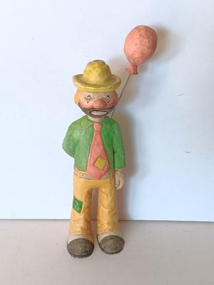Vintage Jim Maxwell signed Clown with a balloon figure