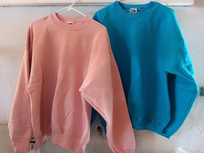 Two BRAND NEW Fruit of the Loom sweatshirts Size XL