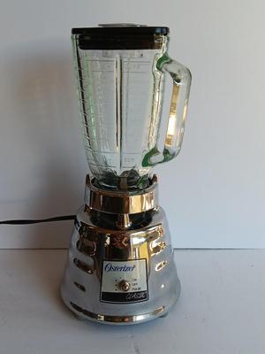 Vintage Osterizer Beehive Classic Blender -  Chrome and Glass - 5 Cup Capacity