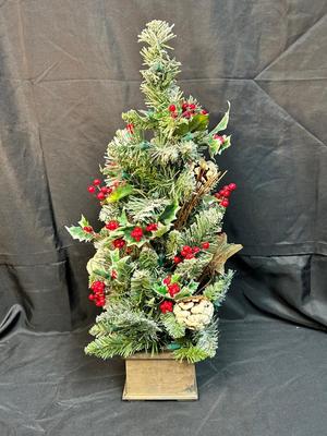 24" Lighted Christmas Holiday Tree with Original Box