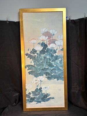Frame Art Print MMA MET Museum POPPIES in Style of Sosetsu Japanese 17th Century