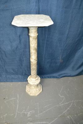LOT 14. WHITE MARBLE STAND