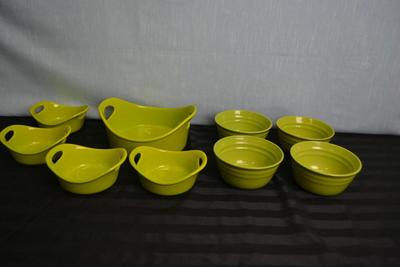 LOT 20.  COLLECTION OF GREEN BOWLS