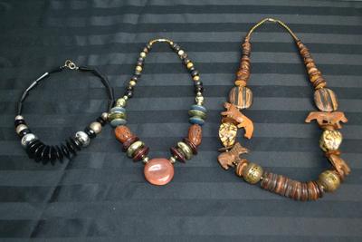 LOT 34. THREE NECKLACES