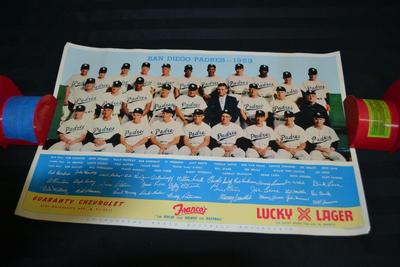 LOT 59     1953 PADRES TEAM PICTURE