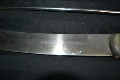 LOT 60. KNIFE, AWL AND KNIFE SHARPENER