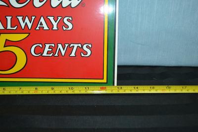 LOT 64. METAL COCA COLA SIGN  (ANDY ROONEY REPRODUCTION)
