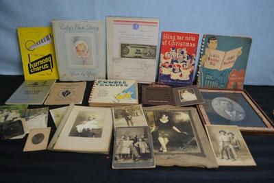 LOT 68. VINTAGE BOOKS AND PHOTOS