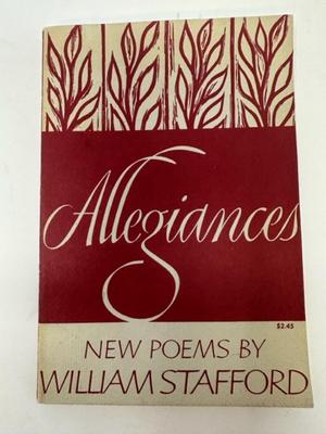 Allegiances by William Stafford - Signed