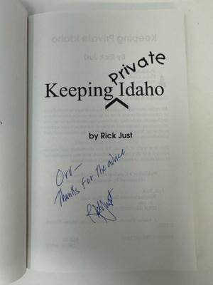 Keeping Private Idaho by Rick Just - Signed